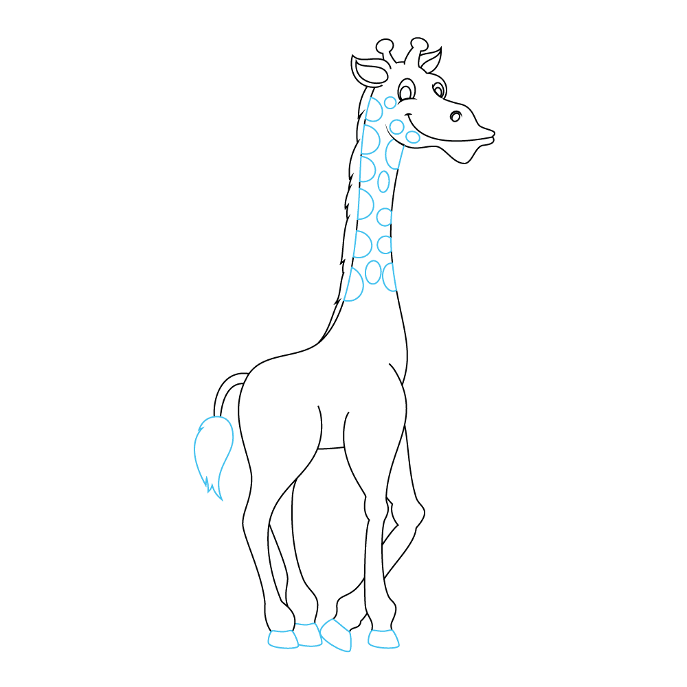 How to Draw A Giraffe Step by Step Step  7