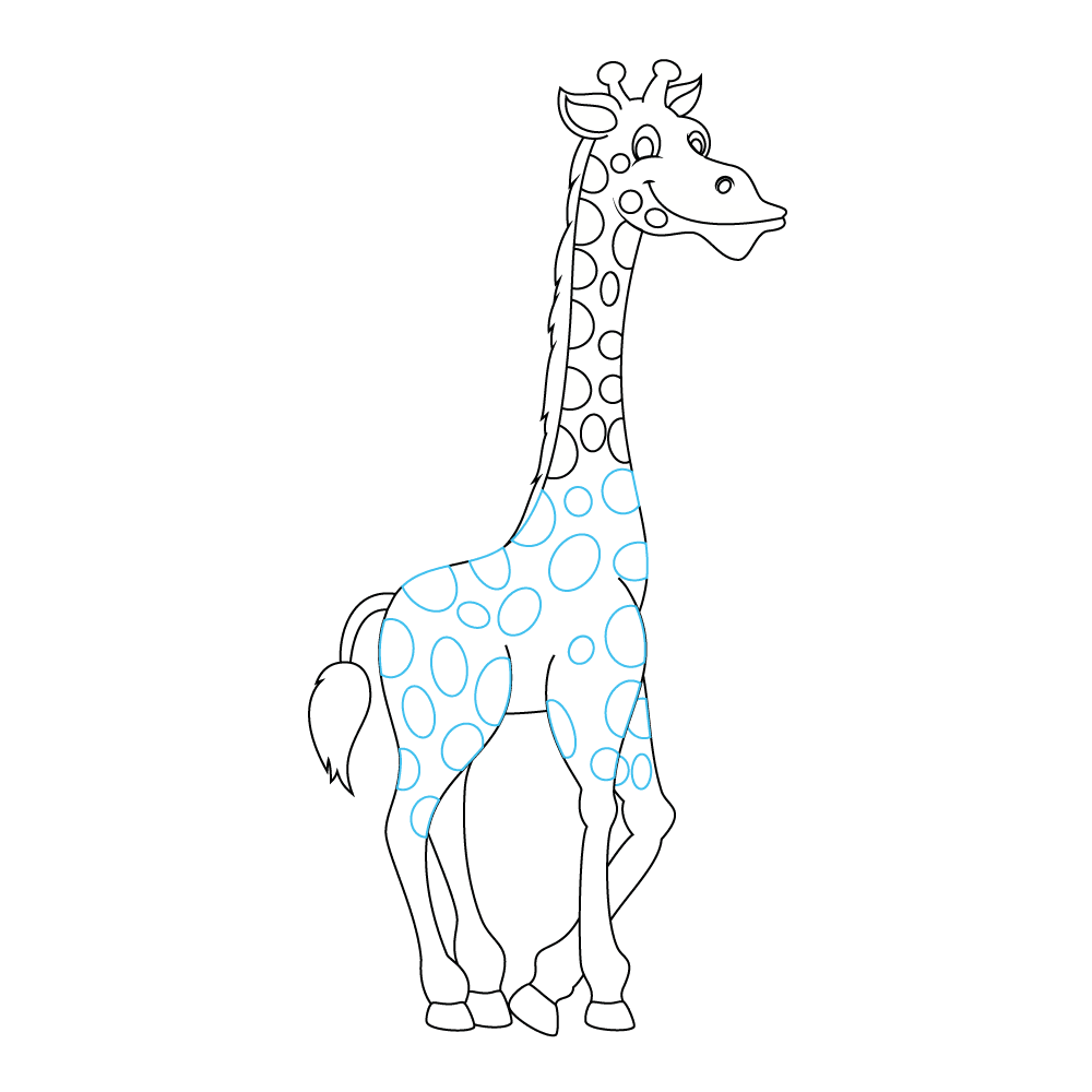 How to Draw A Giraffe Step by Step Step  8