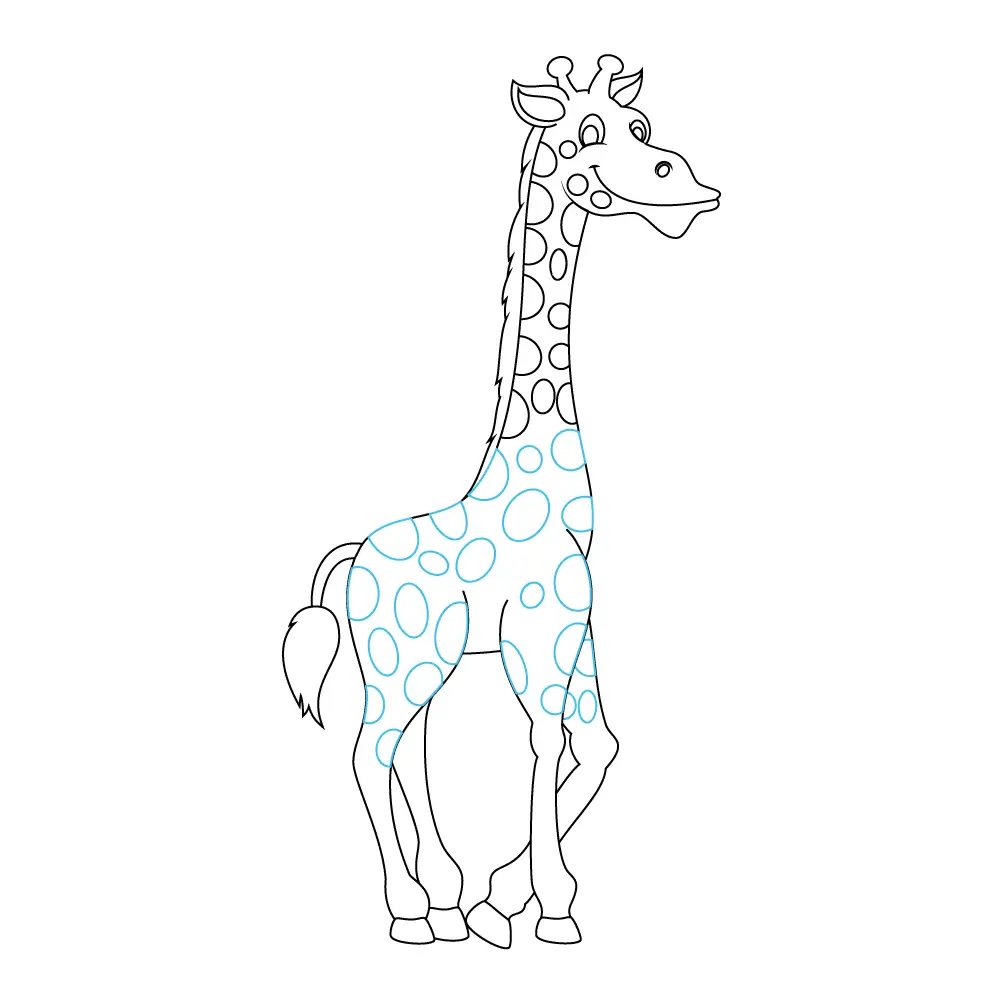 How to Draw A Giraffe Step by Step Step  8