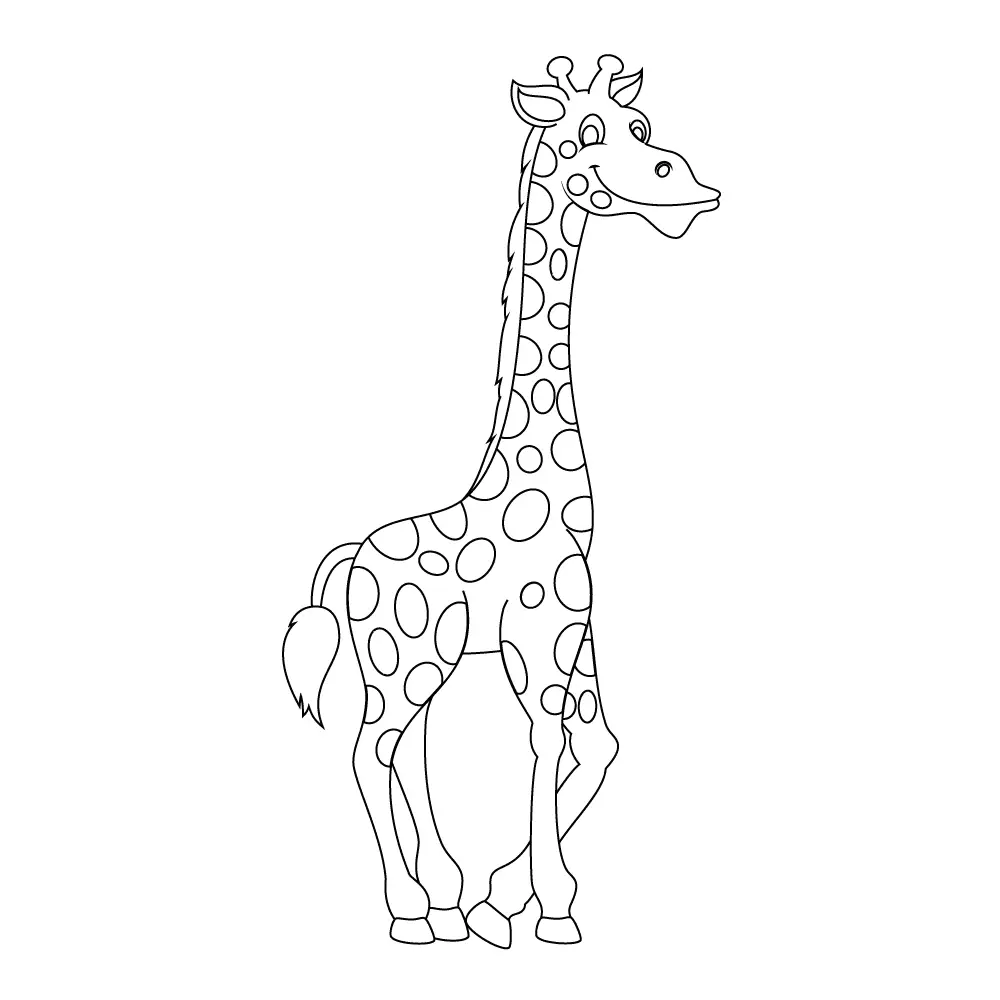 How to Draw A Giraffe Step by Step Step  9