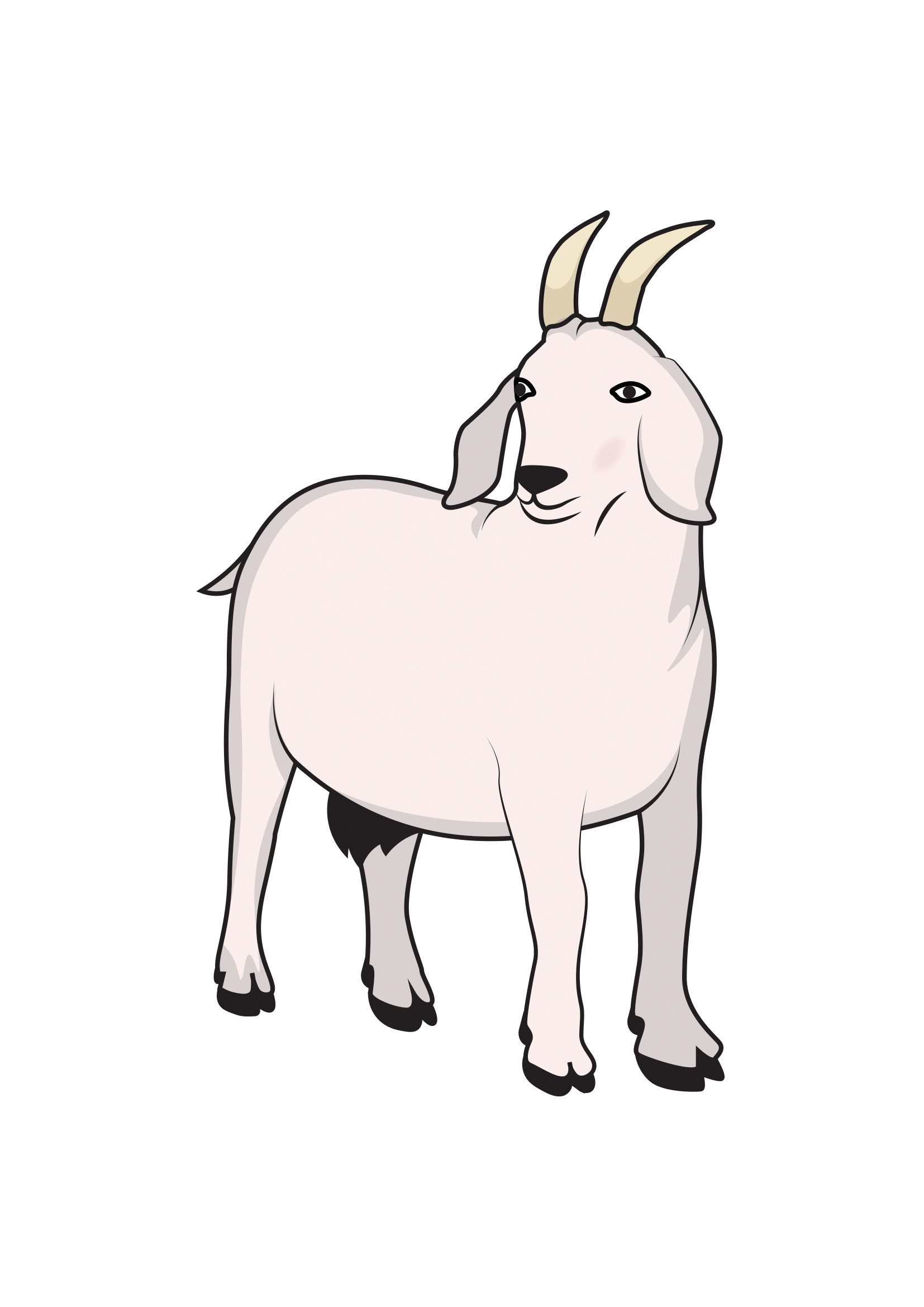 How to Draw A Goat Step by Step Printable
