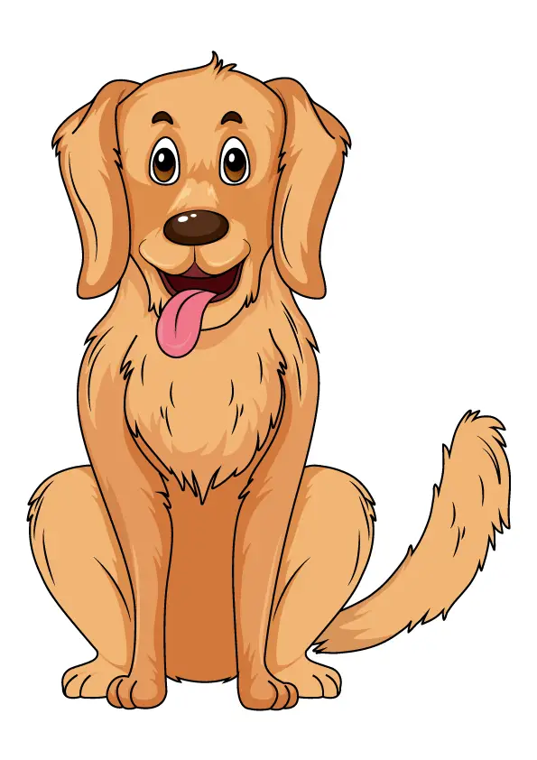 How to Draw A Golden Retriever Step by Step Printable