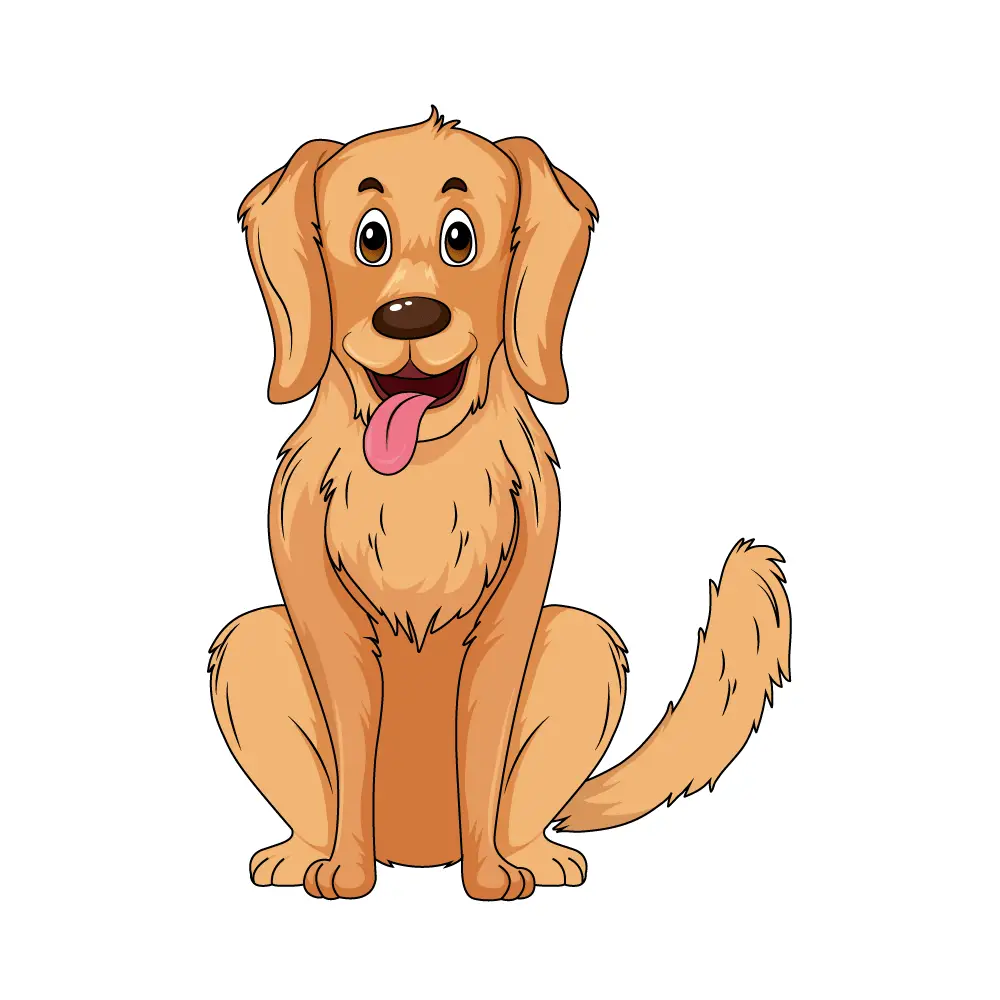 How to Draw A Golden Retriever Step by Step Step  12