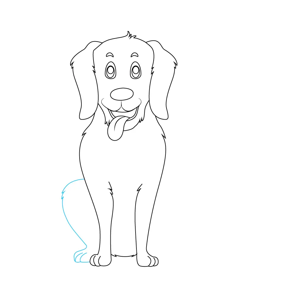 How to Draw A Golden Retriever Step by Step Step  6