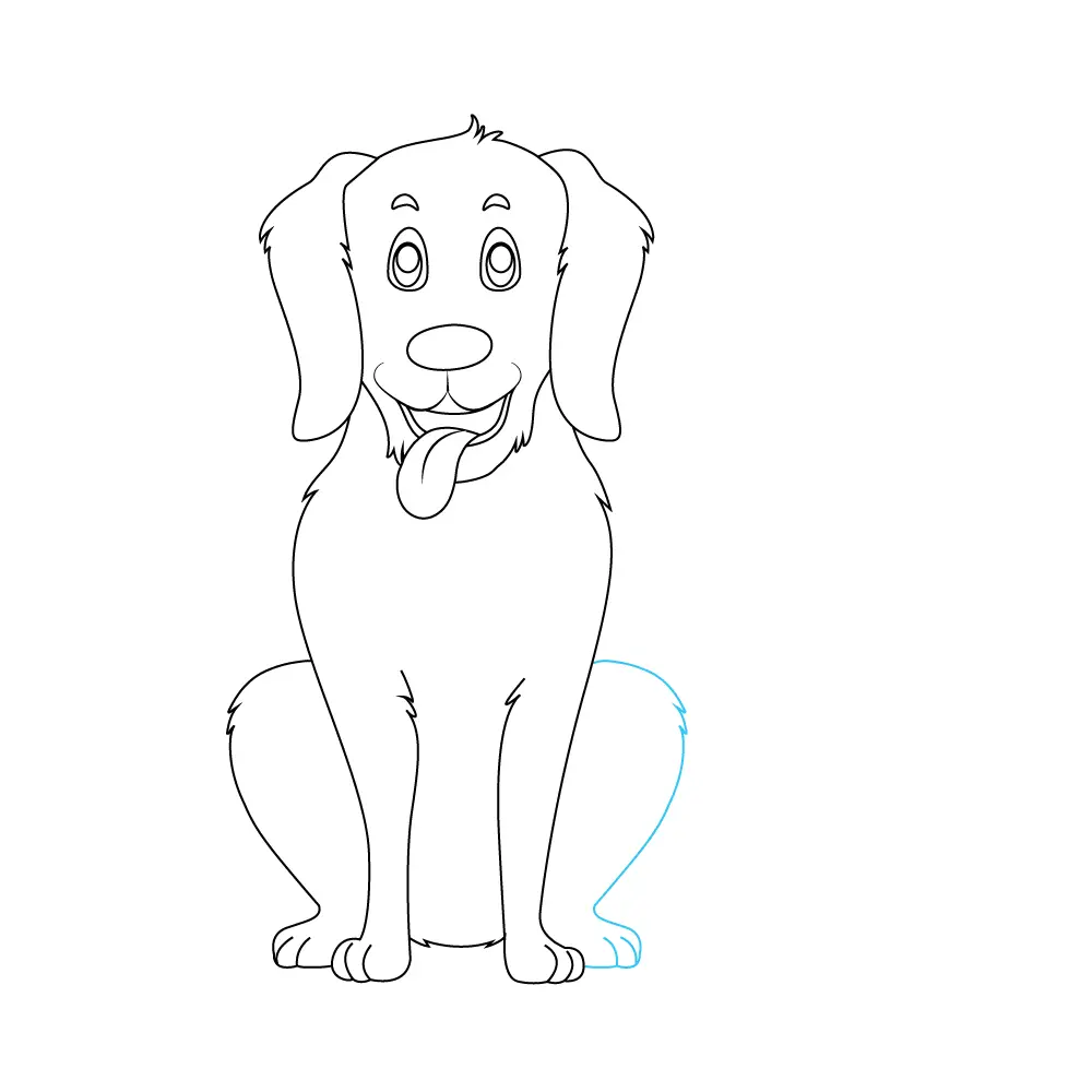 How to Draw A Golden Retriever Step by Step Step  7