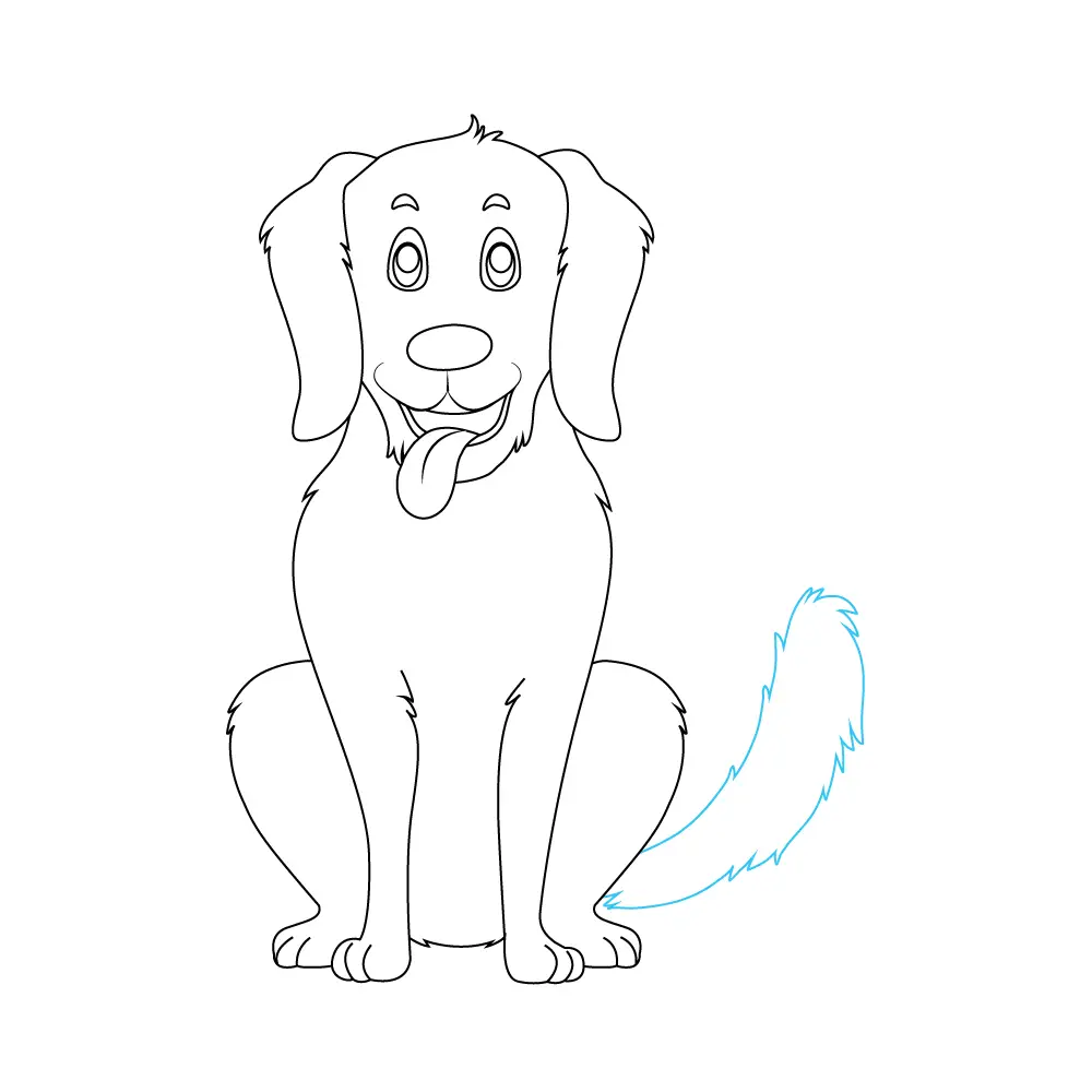 How to Draw A Golden Retriever Step by Step Step  8