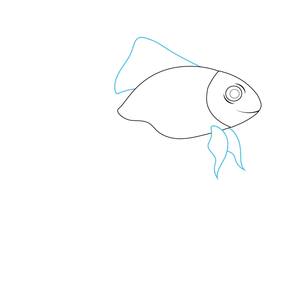 How to Draw A Goldfish Step by Step Step  4