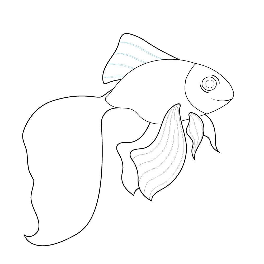 How to Draw A Goldfish Step by Step Step  8