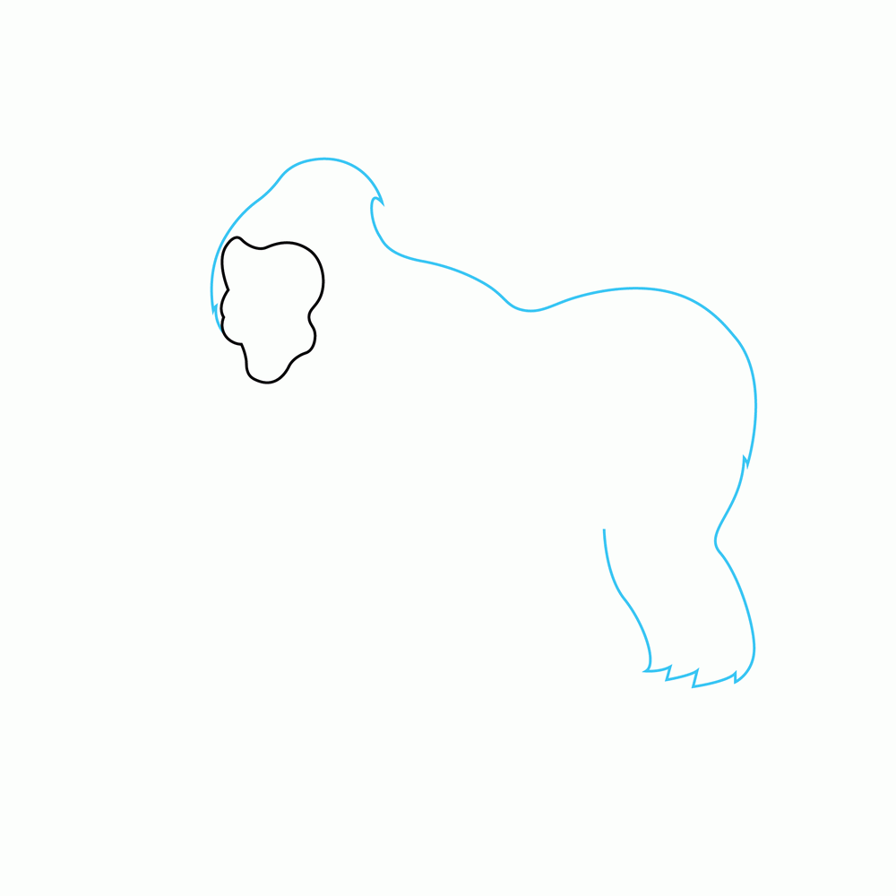 How to Draw A Gorilla Step by Step Step  2