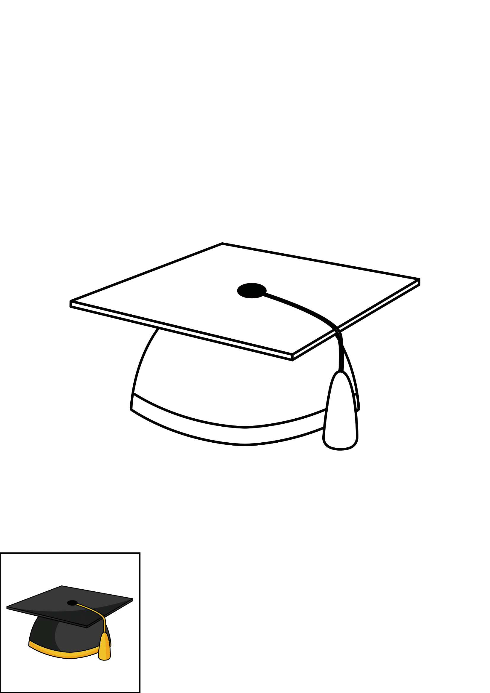 How to Draw A Graduation Cap Step by Step Printable Color