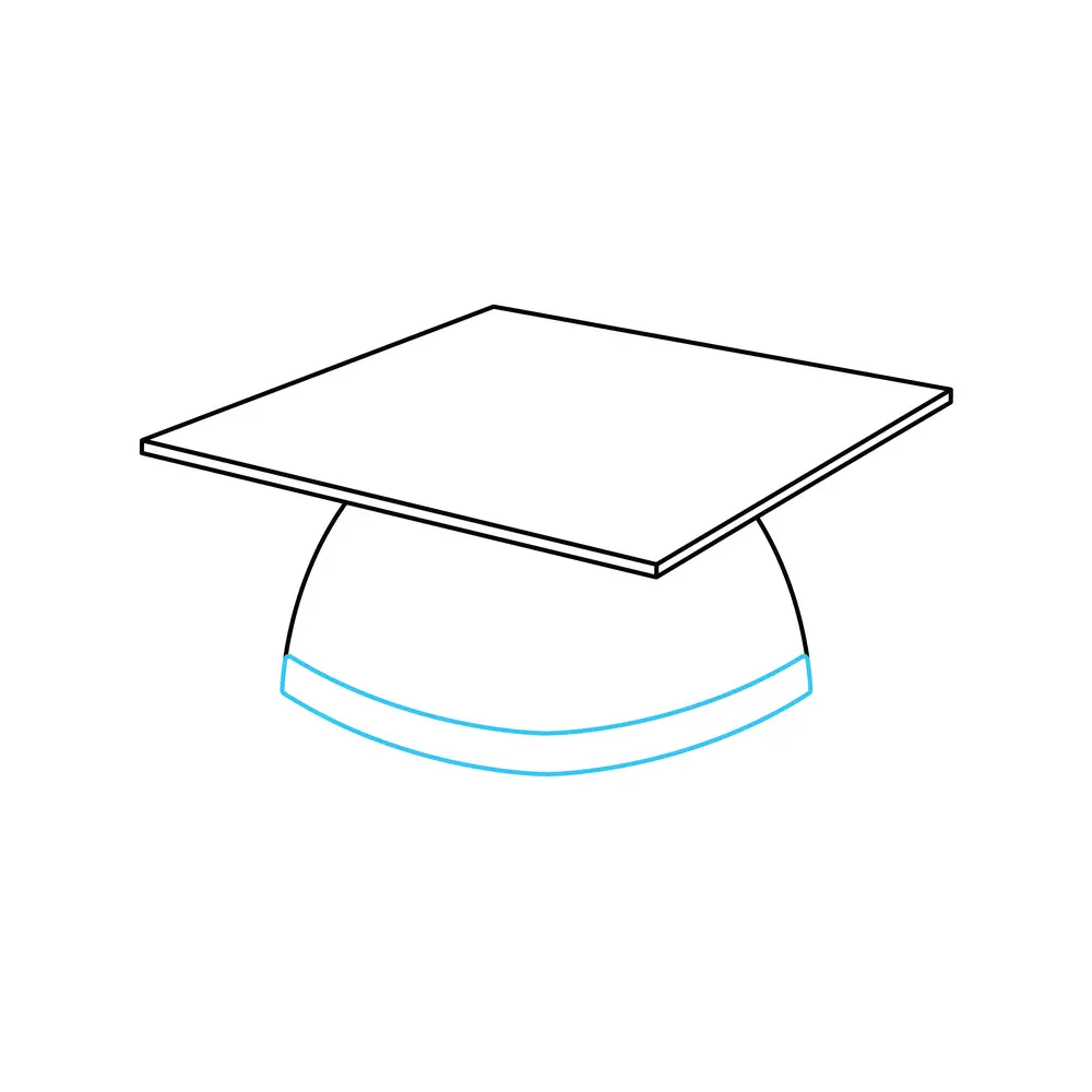How to Draw A Graduation Cap Step by Step Step  5