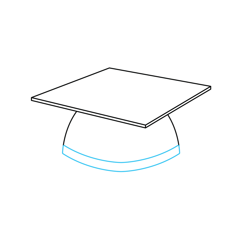 How to Draw A Graduation Cap Step by Step Step  5