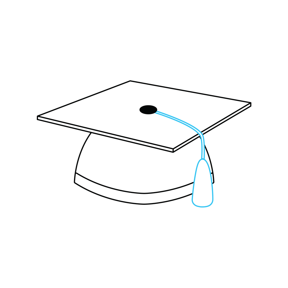 How to Draw A Graduation Cap Step by Step Step  7