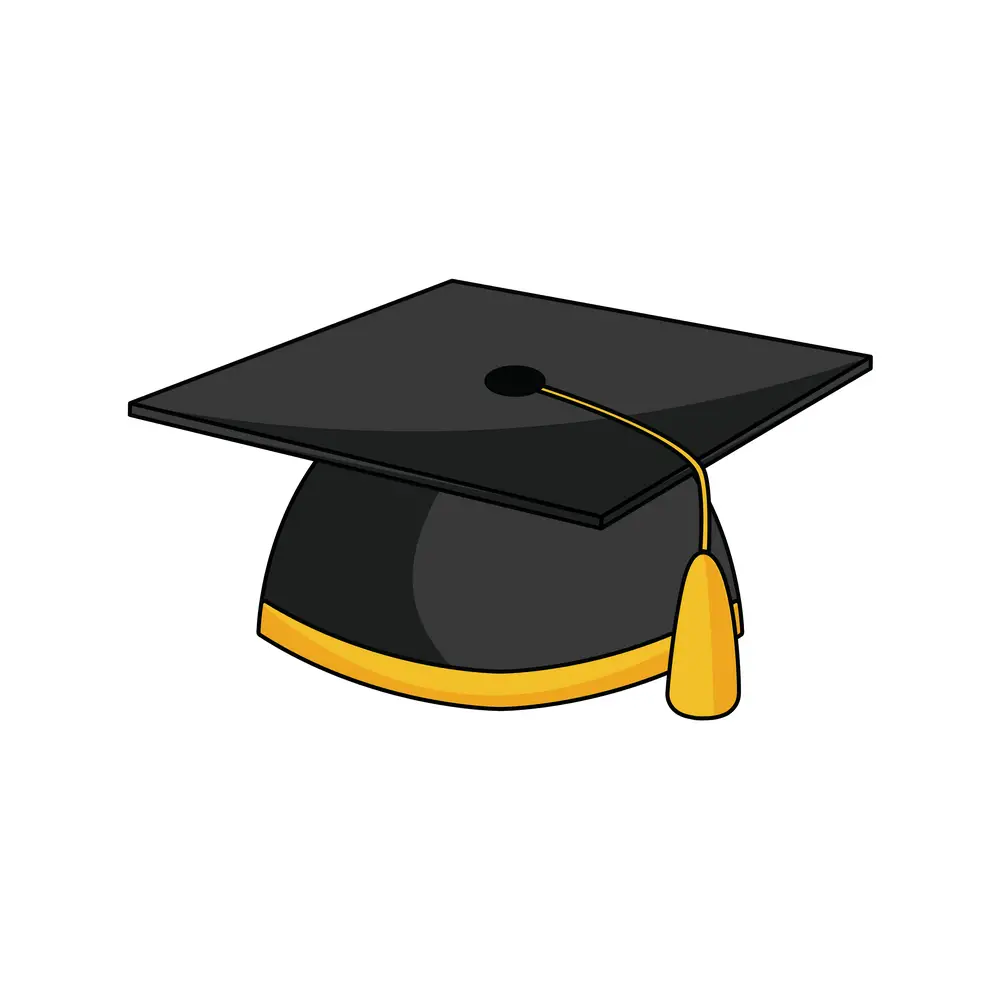 How to Draw A Graduation Cap Step by Step Step  9