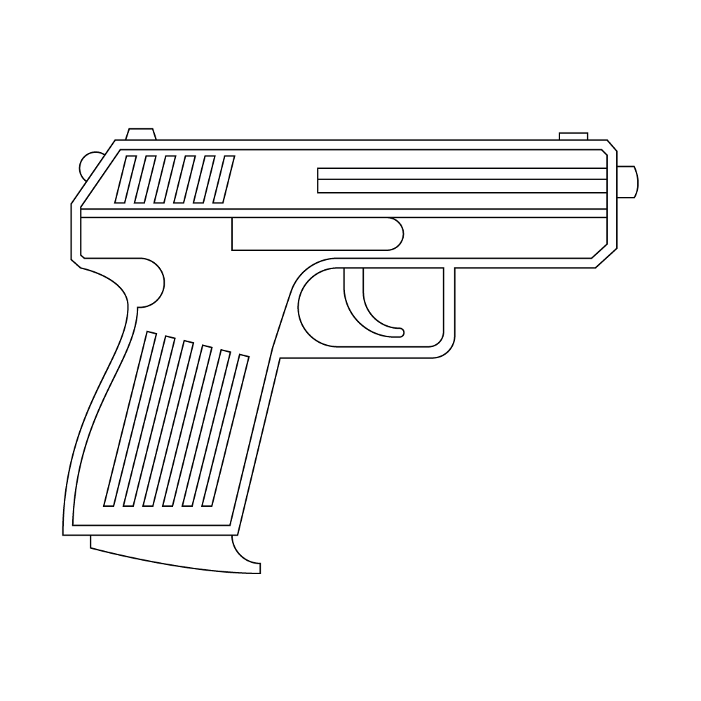 How to Draw A Gun Step by Step Step  11