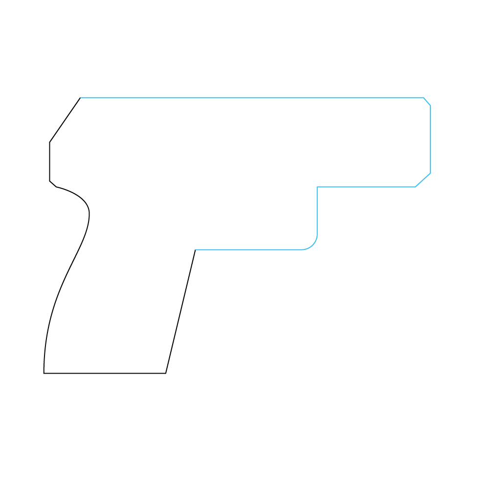 How to Draw A Gun Step by Step Step  2