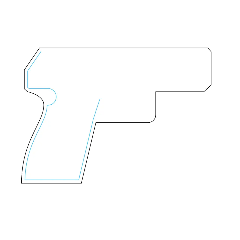 How to Draw A Gun Step by Step Step  3