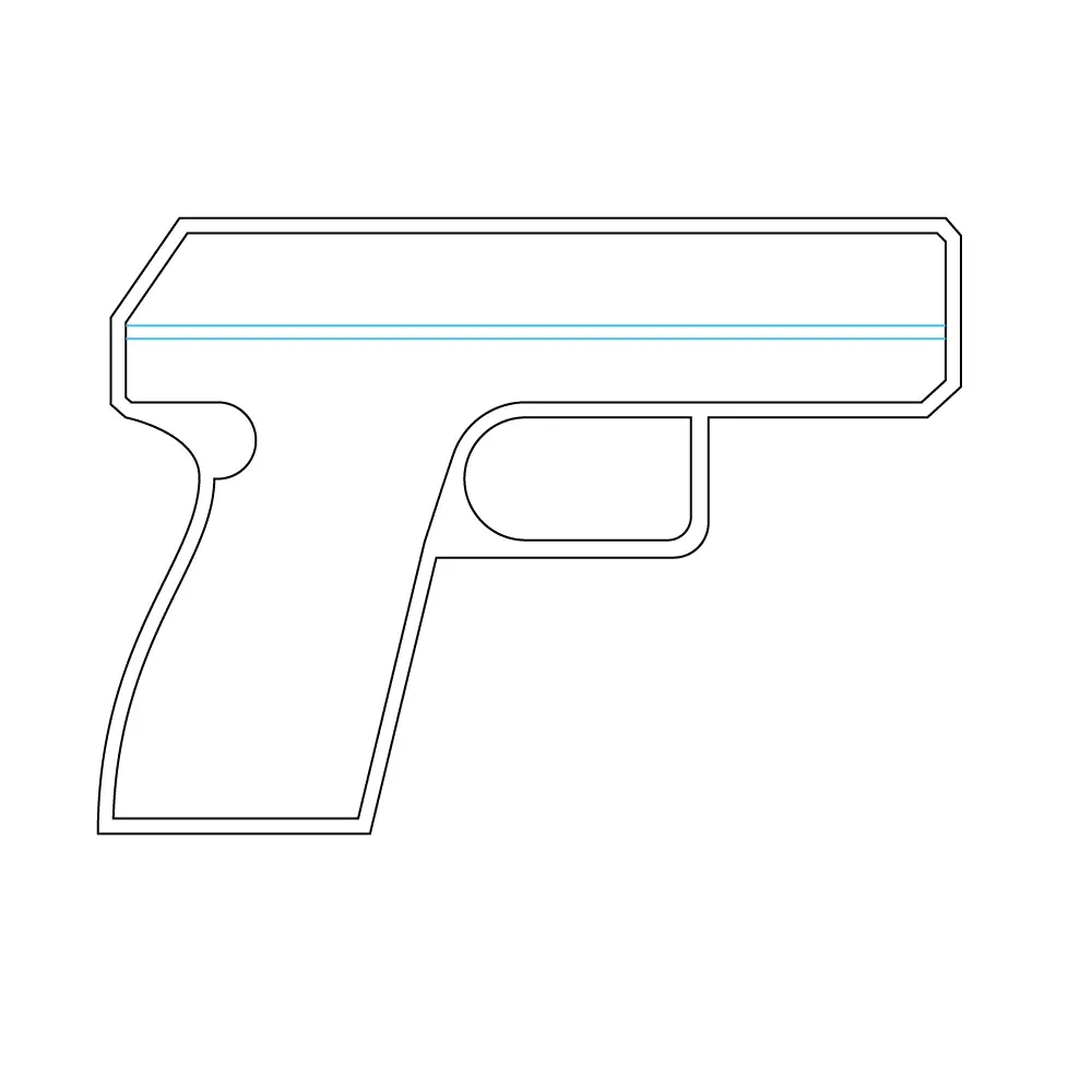 How to Draw A Gun Step by Step Step  6