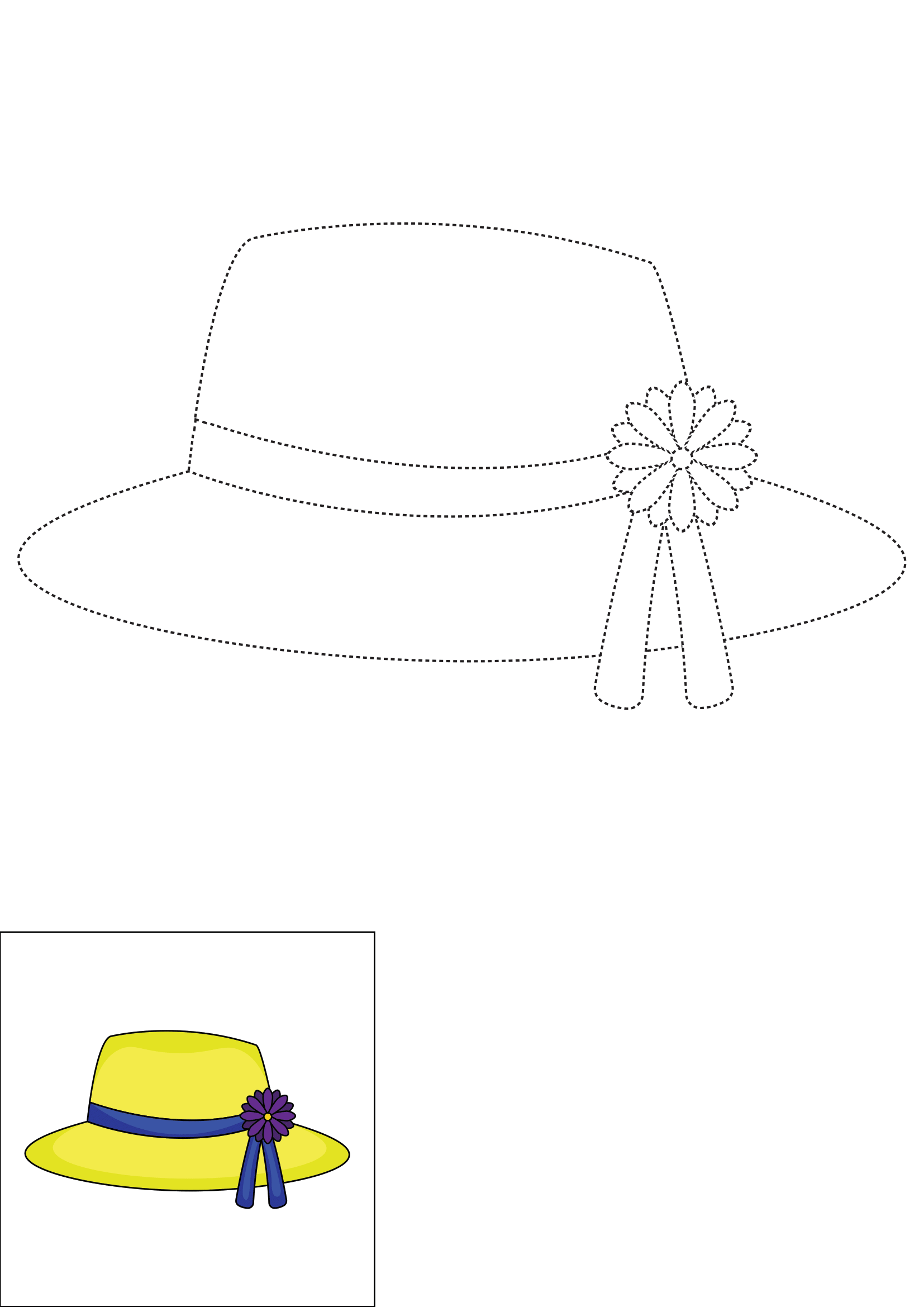 How to Draw A Hat Step by Step Printable Dotted