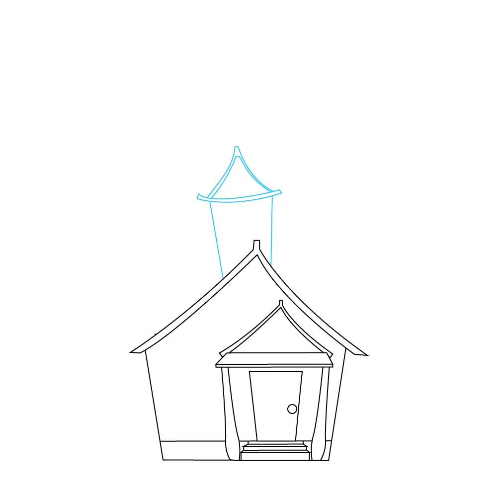 How to Draw A Haunted House Step by Step Step  5