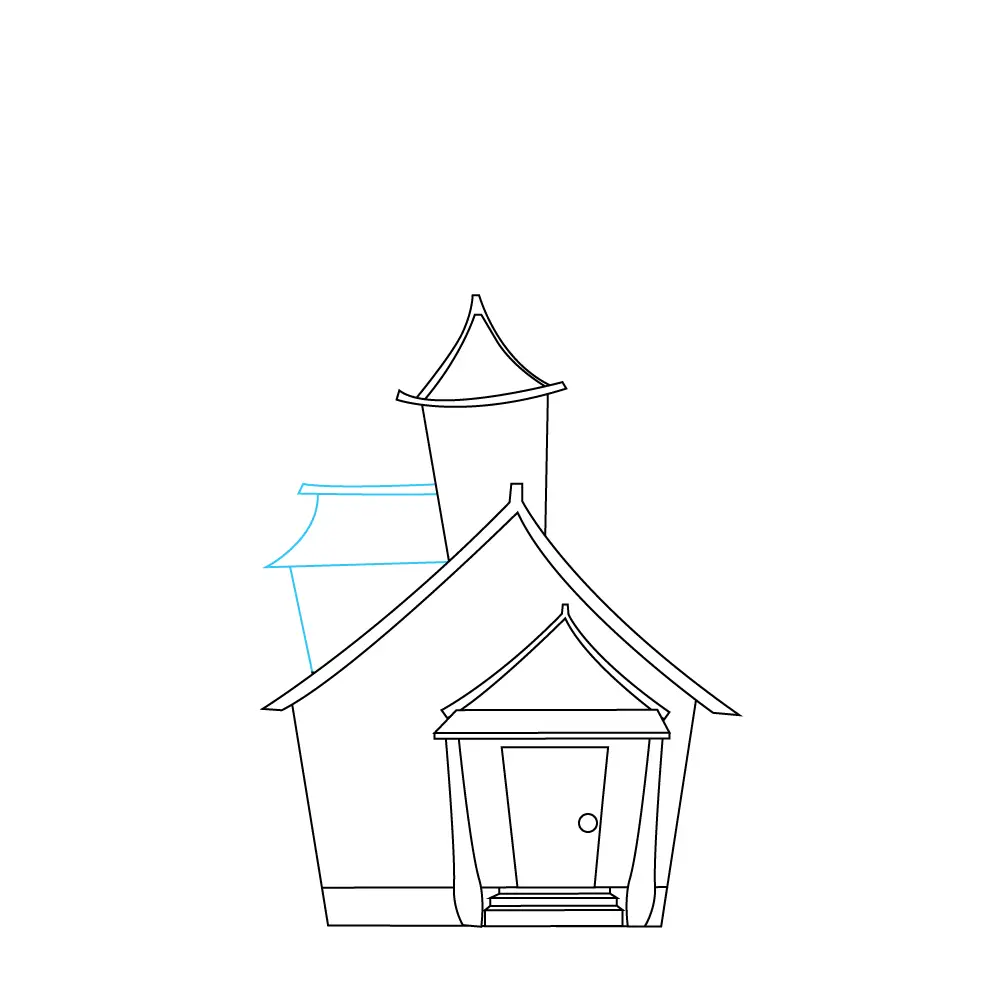 How to Draw A Haunted House Step by Step Step  6