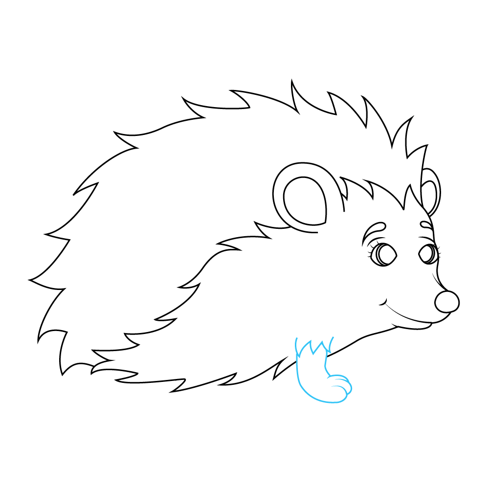 How to Draw A Hedgehog Step by Step Step  7