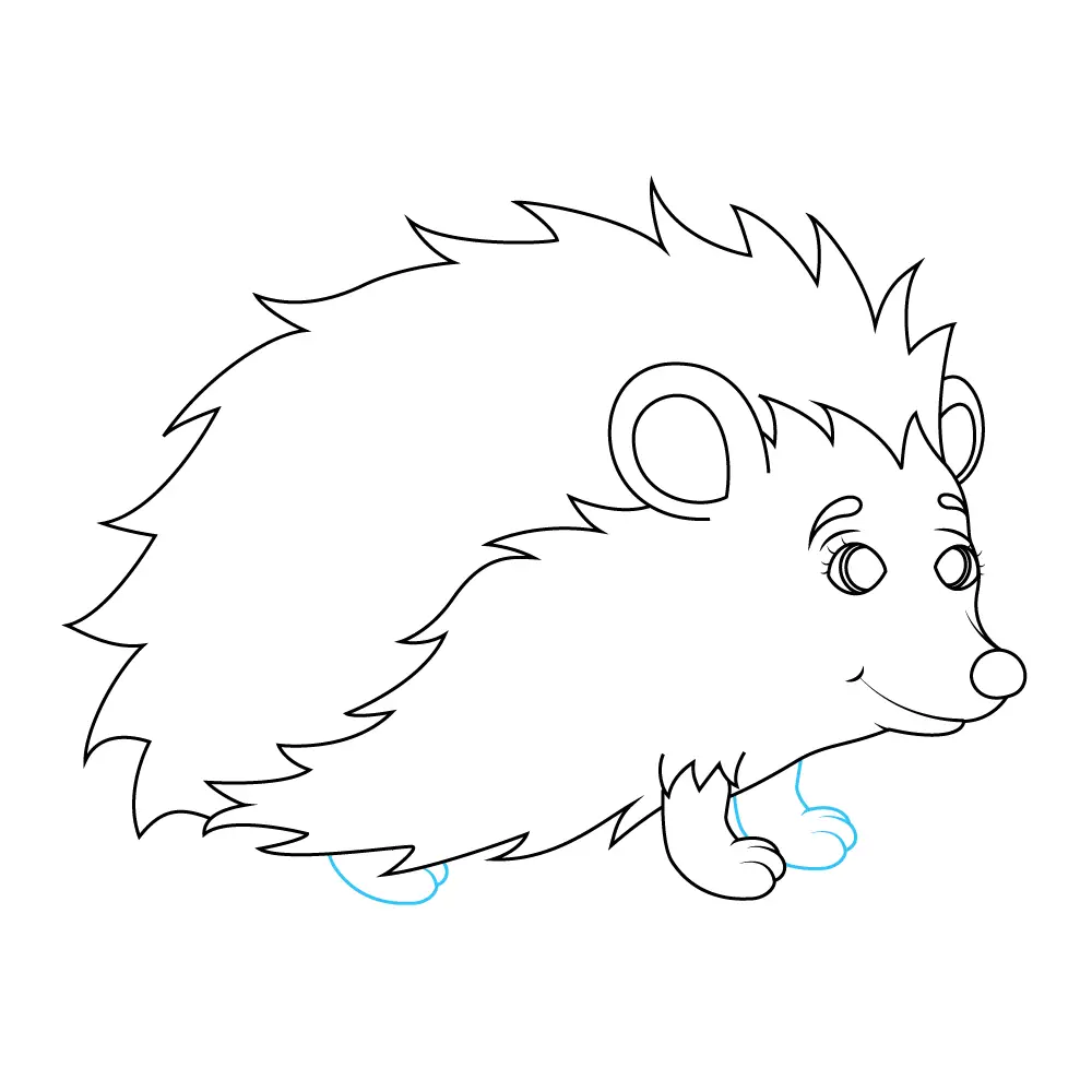 How to Draw A Hedgehog Step by Step Step  8