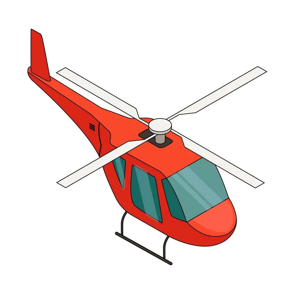 How to Draw A Helicopter Step by Step Step  11