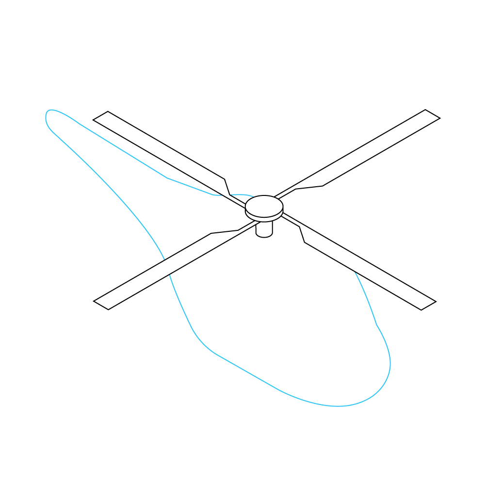 How to Draw A Helicopter Step by Step Step  4