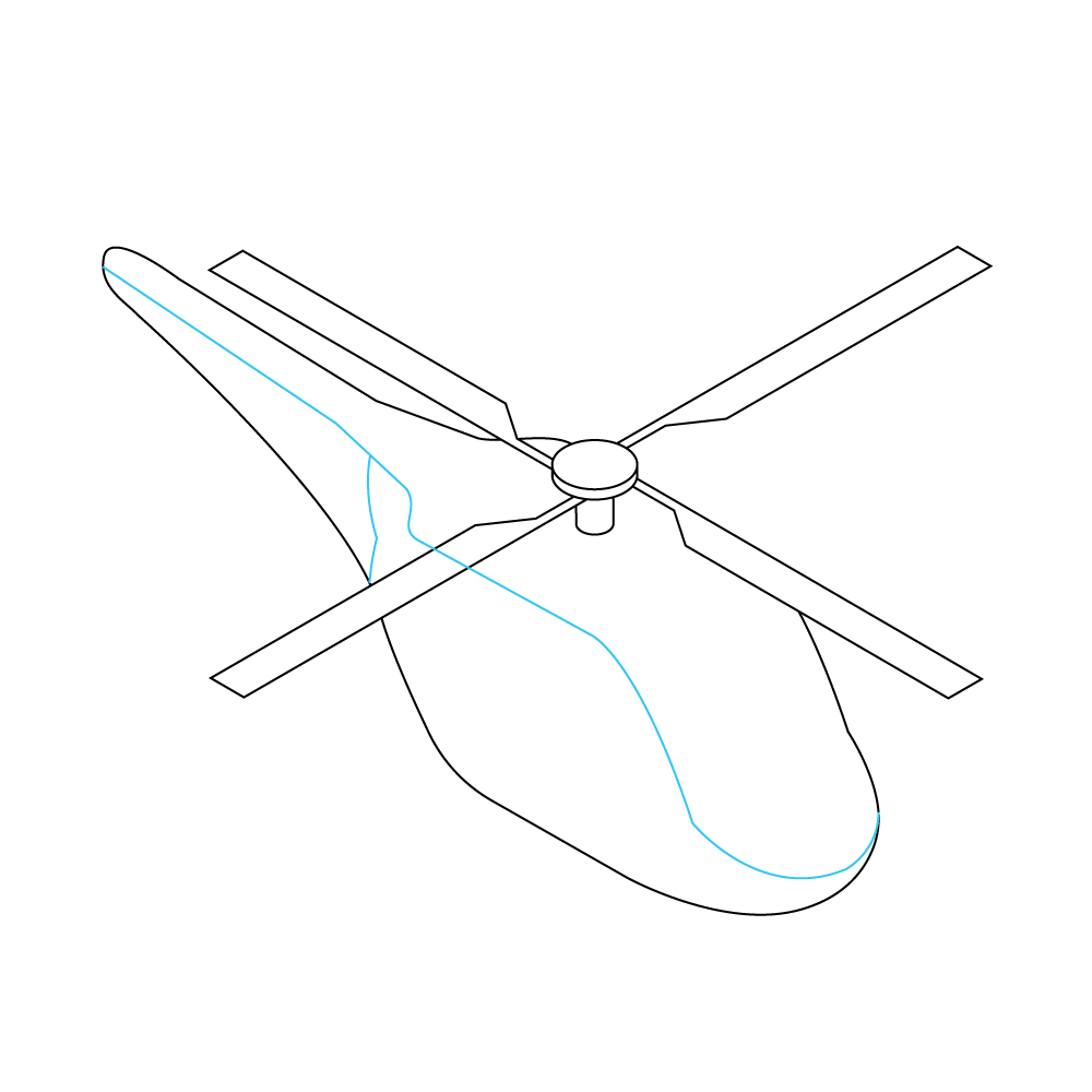 How to Draw A Helicopter Step by Step Step  5
