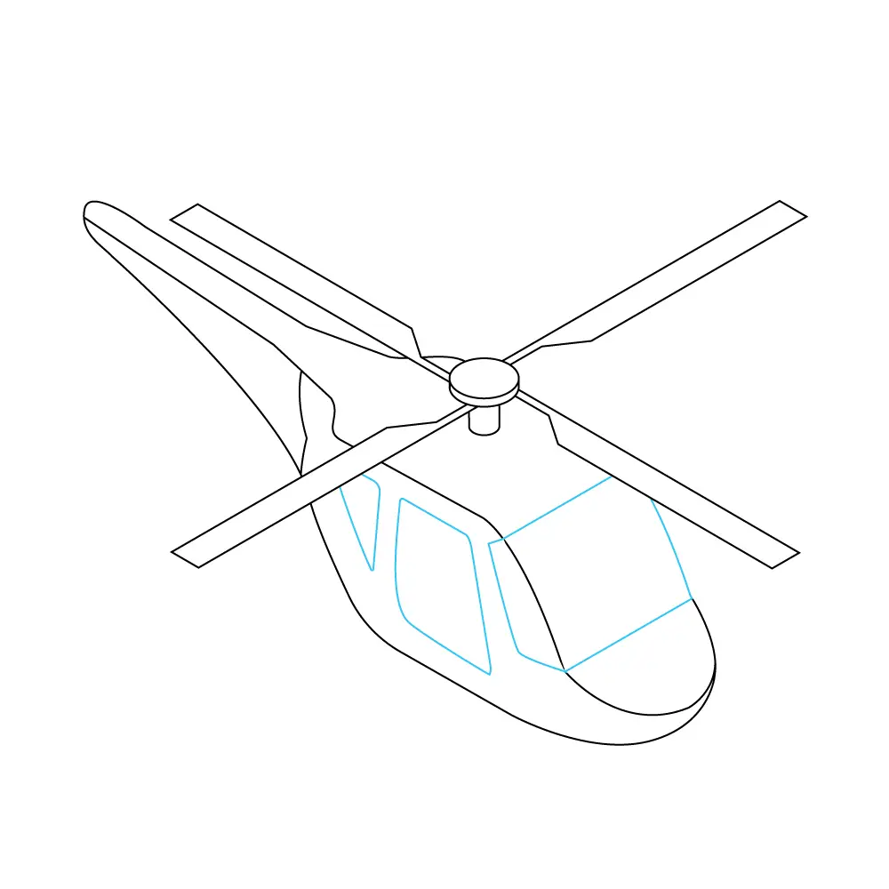 How to Draw A Helicopter Step by Step Step  6
