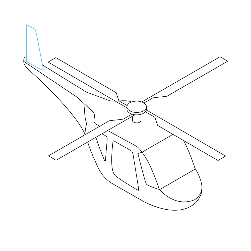 How to Draw A Helicopter Step by Step Step  7