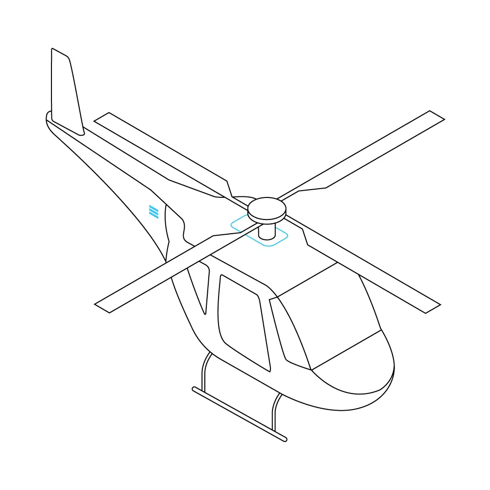 How to Draw A Helicopter Step by Step Step  9