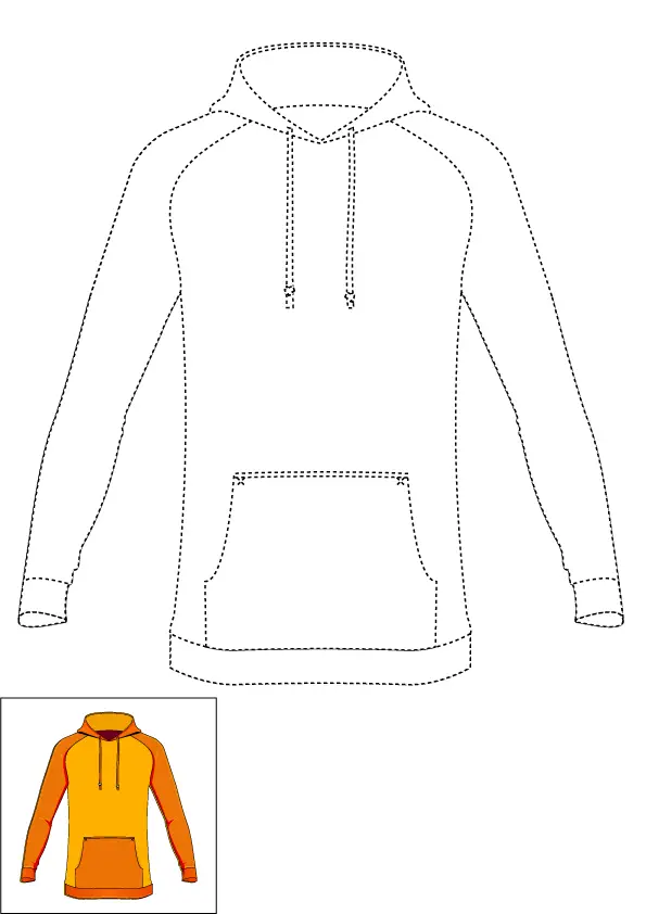 How to Draw A Hoodie Step by Step Printable Dotted