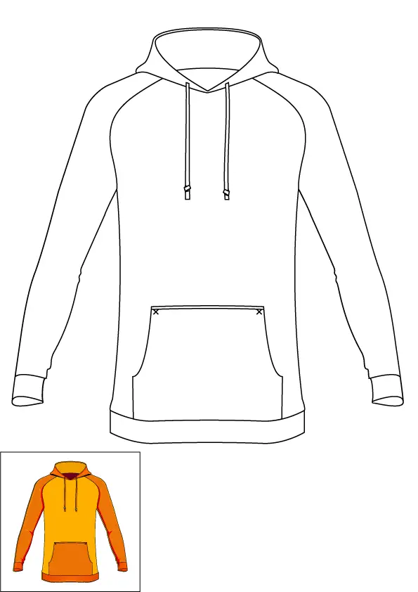 How to Draw A Hoodie Step by Step Printable Color