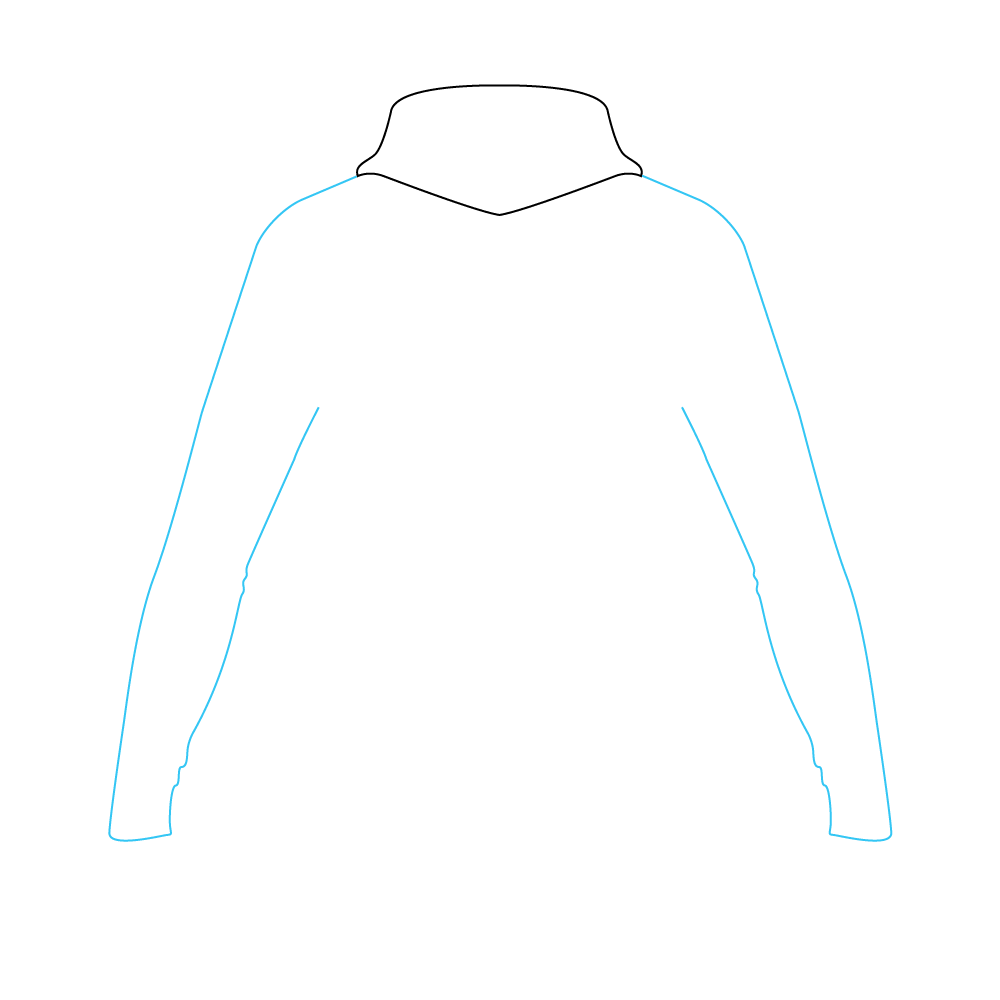 How to Draw A Hoodie Step by Step Step  2