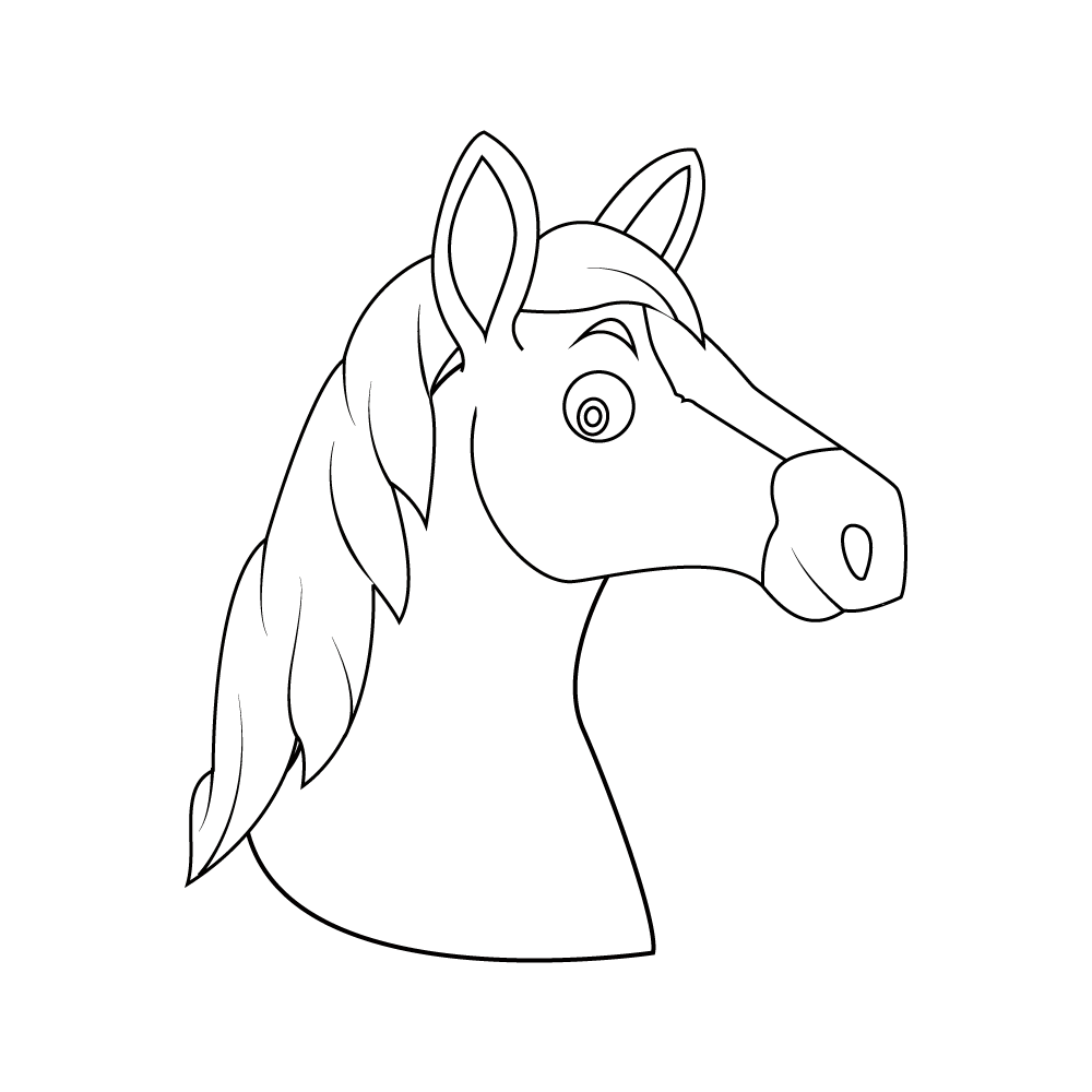 How to Draw A Horse Head Step by Step Step  11