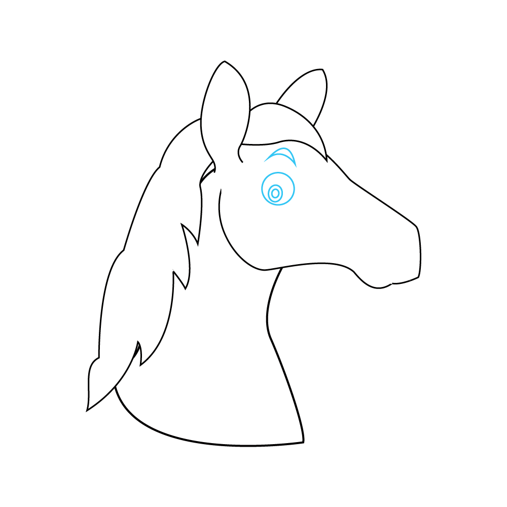 How to Draw A Horse Head Step by Step Step  6