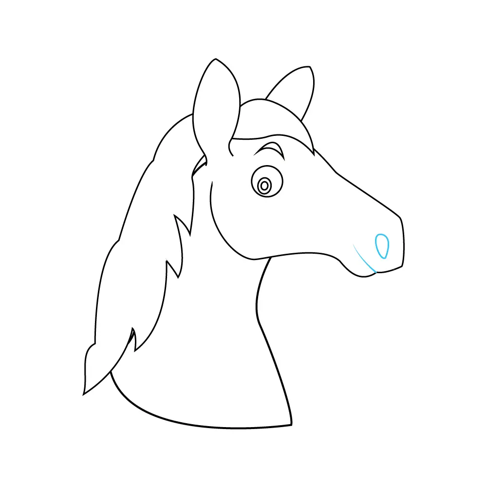 How to Draw A Horse Head Step by Step Step  7