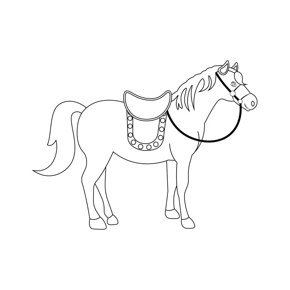 How to Draw A Horse Step by Step Step  10
