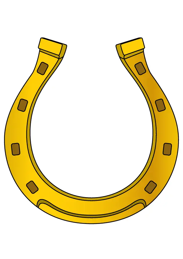 How to Draw A Horseshoe Step by Step Printable