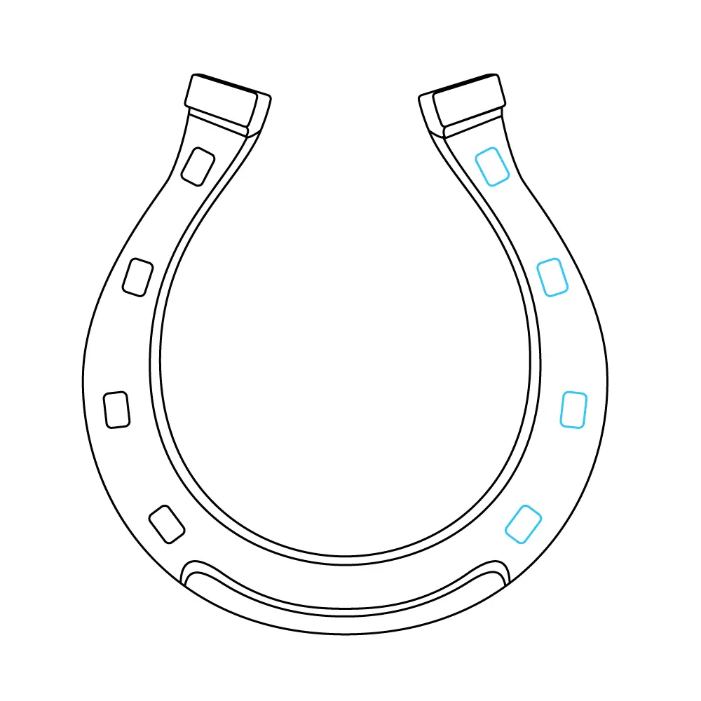 How to Draw A Horseshoe Step by Step Step  10