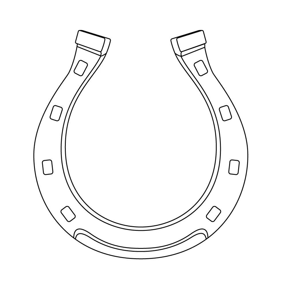 How to Draw A Horseshoe Step by Step Step  11