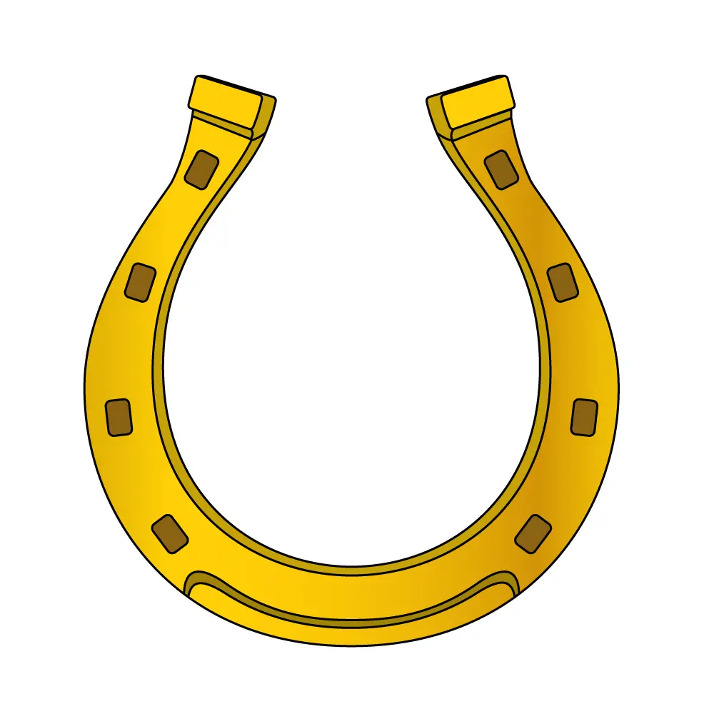 How to Draw A Horseshoe Step by Step Step  12