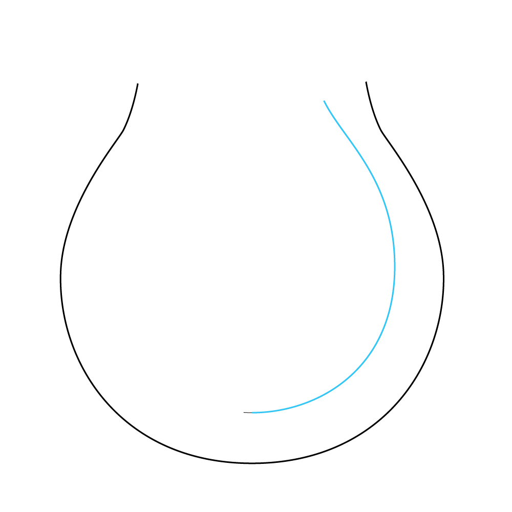 How to Draw A Horseshoe Step by Step Step  3