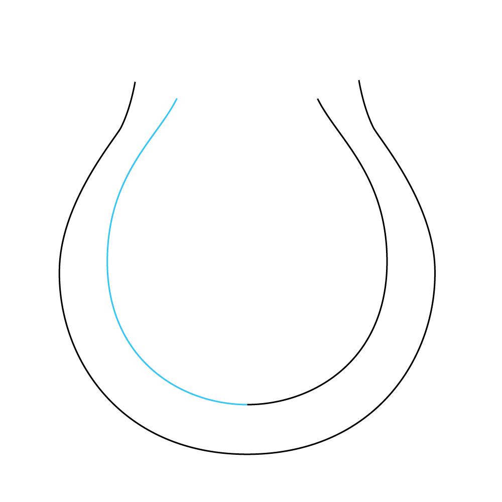 How to Draw A Horseshoe Step by Step Step  4