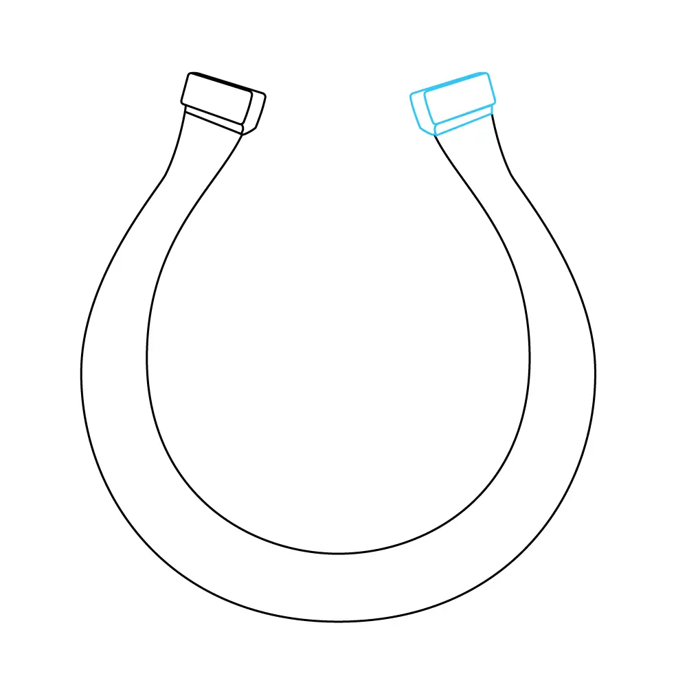 How to Draw A Horseshoe Step by Step Step  6