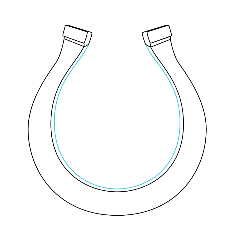 How to Draw A Horseshoe Step by Step Step  7