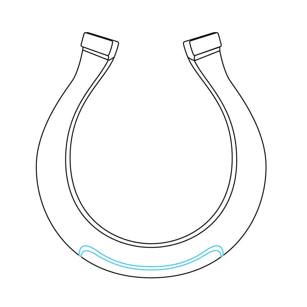 How to Draw A Horseshoe Step by Step Step  8