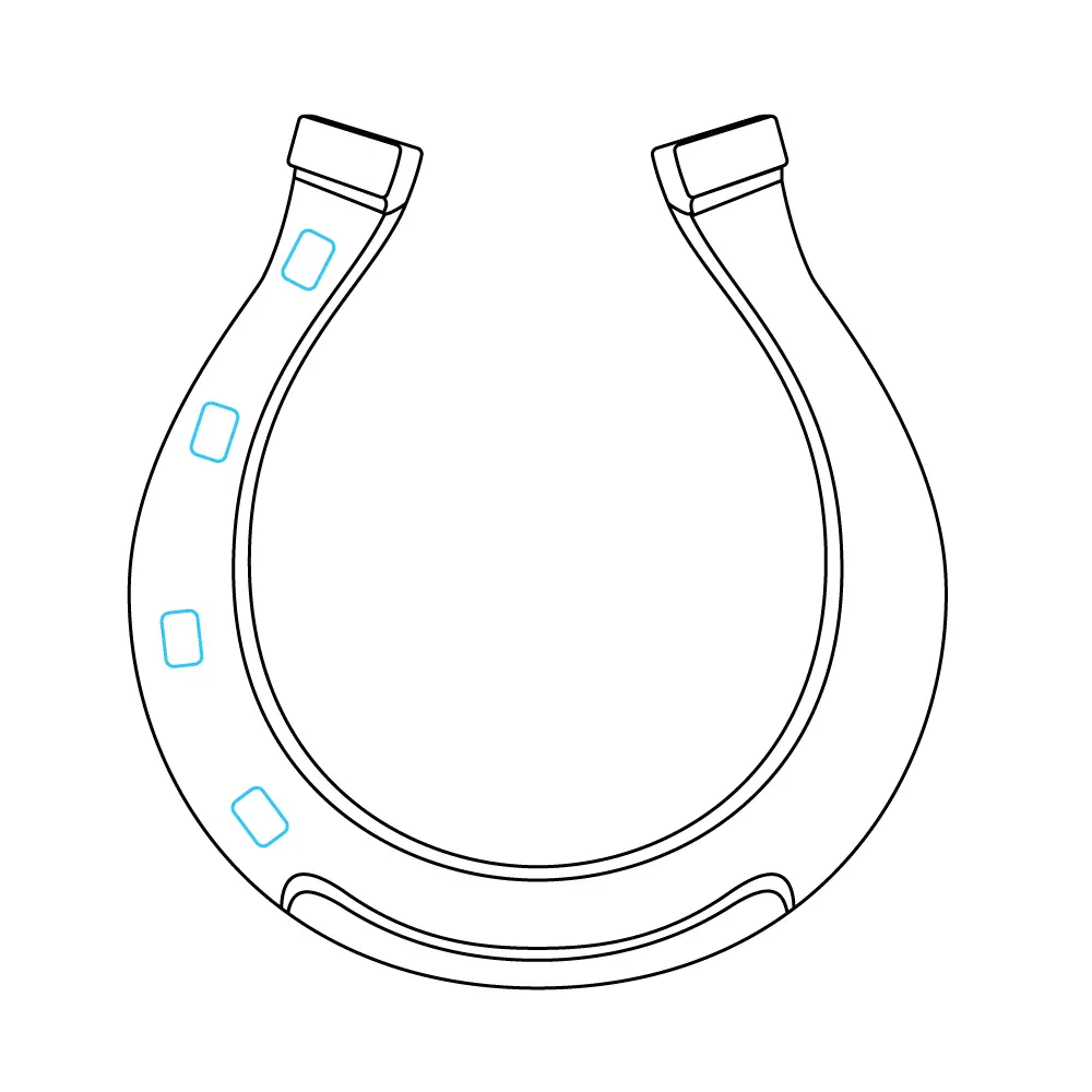How to Draw A Horseshoe Step by Step Step  9